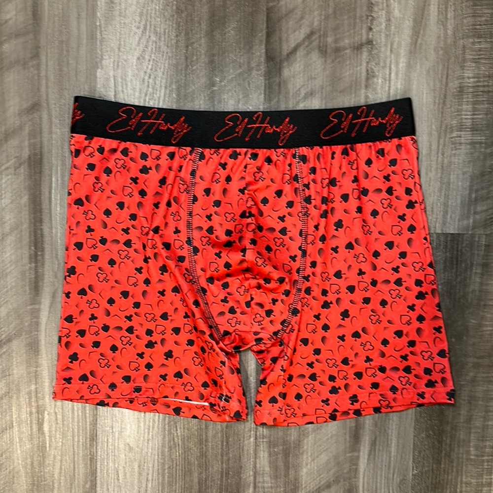 Ed Hardy Card Suits Performance Boxer Brief - Medium